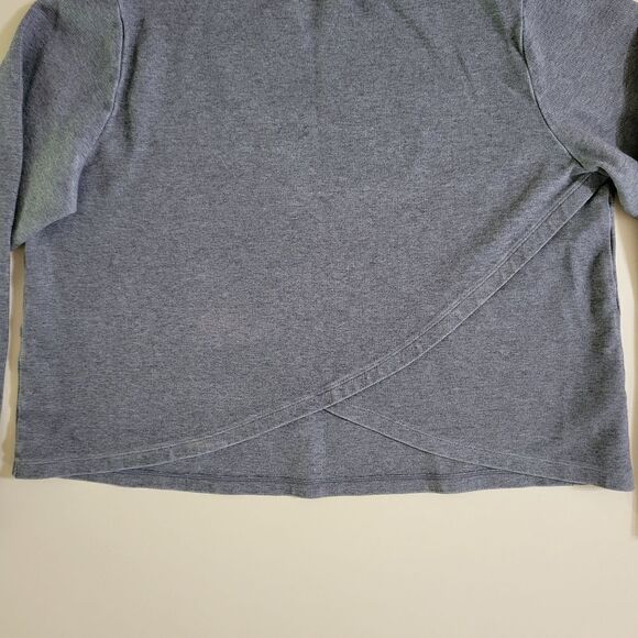 Under Armour Women's Gray Crewneck Sweatshirt Cropped Criss-Cross Back Detail - Picture 9 of 14